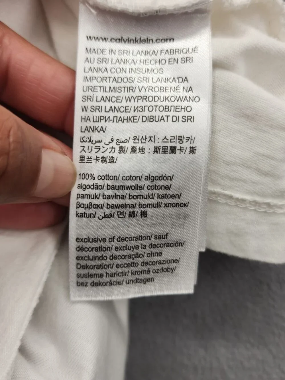 Calvin Klein CK Slim Fit Polo Shirt Men L White Striped 100% Cotton - Picture 13 of 15